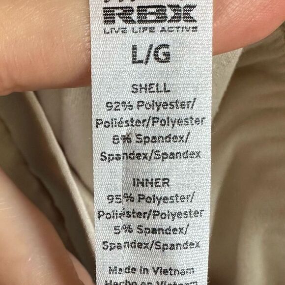 RBX Active Elastic Waist Jogger Lounge Pants Beige - Picture 8 of 9